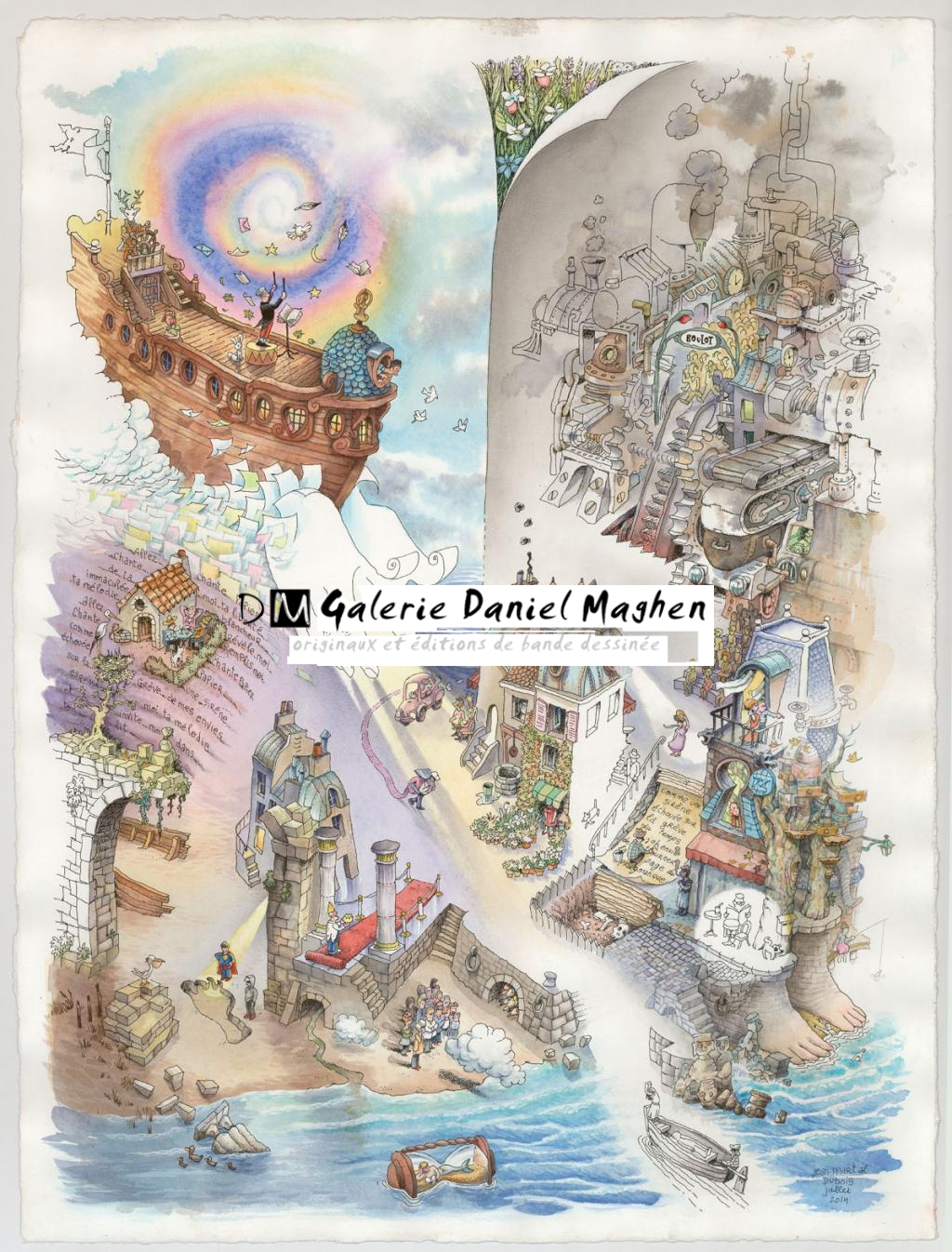 Illustration originale - Jean-Martial Dubois - Aquarelle et encre de Chine sur papier - 3219