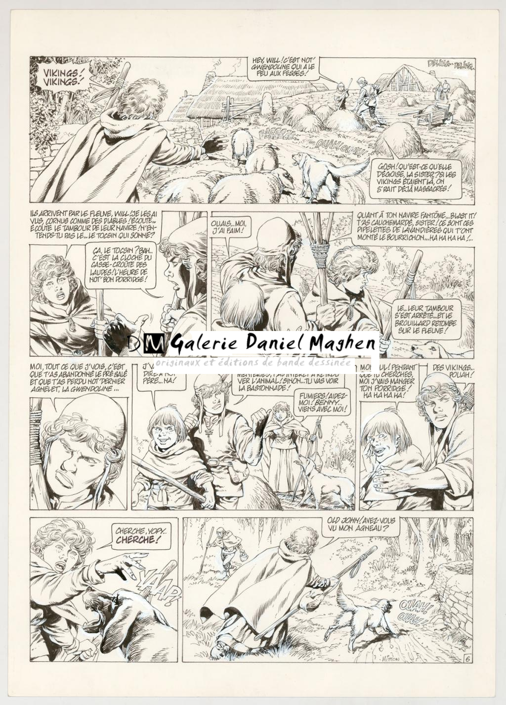 Planche originale - Jean-Yves Mitton - Encre de Chine sur papier - 3840