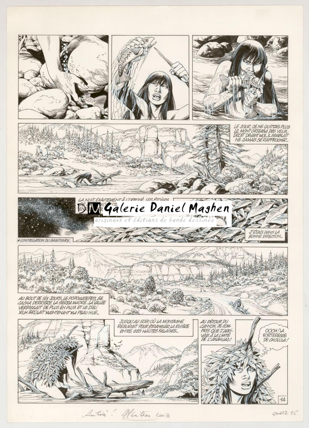 Planche originale dédicacée - Jean-Yves Mitton - Encre de Chine sur papier - 3841