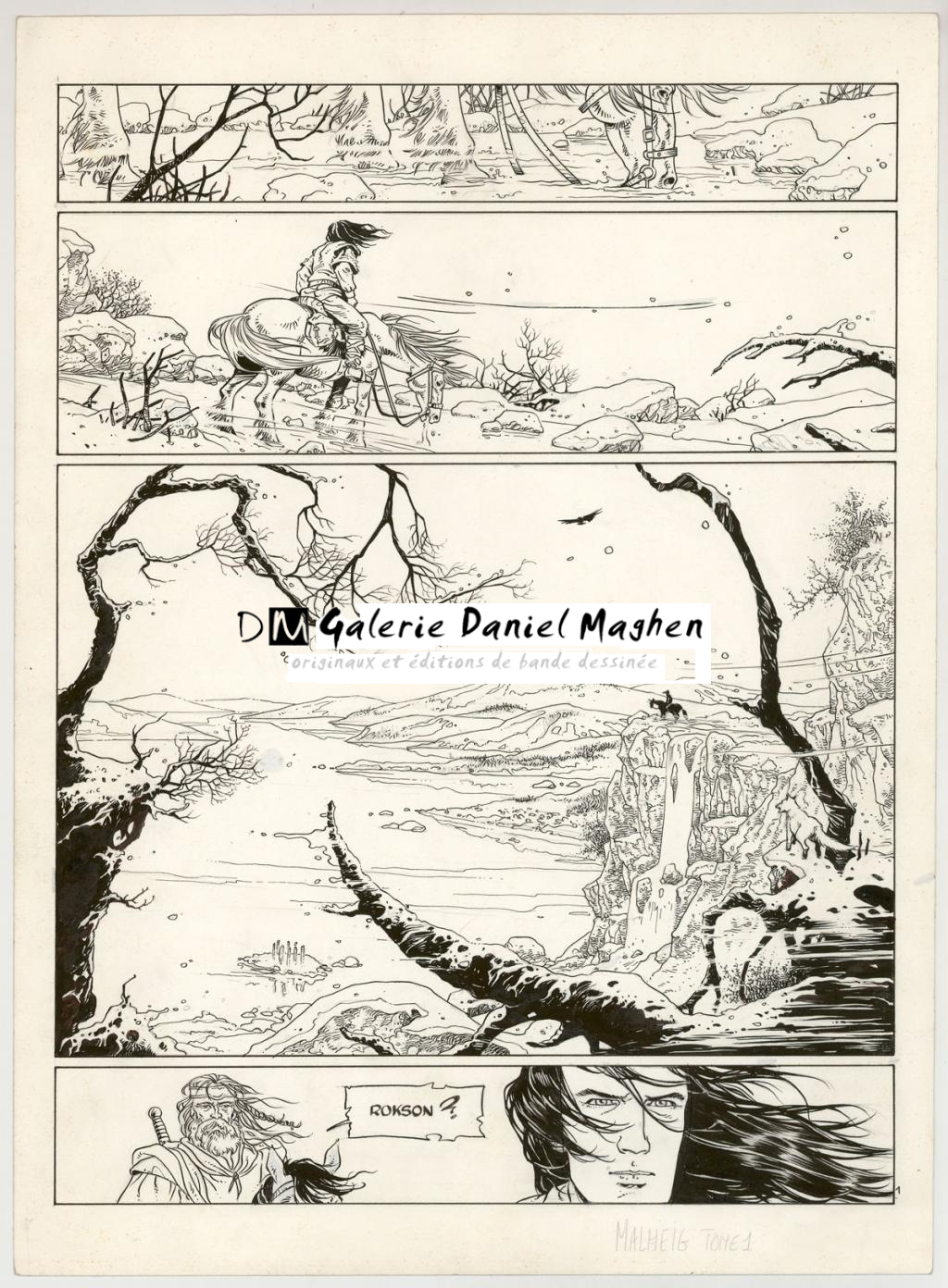 Planche originale, rustine en case 4 - Eric Stalner - Encre de Chine sur papier - 3220