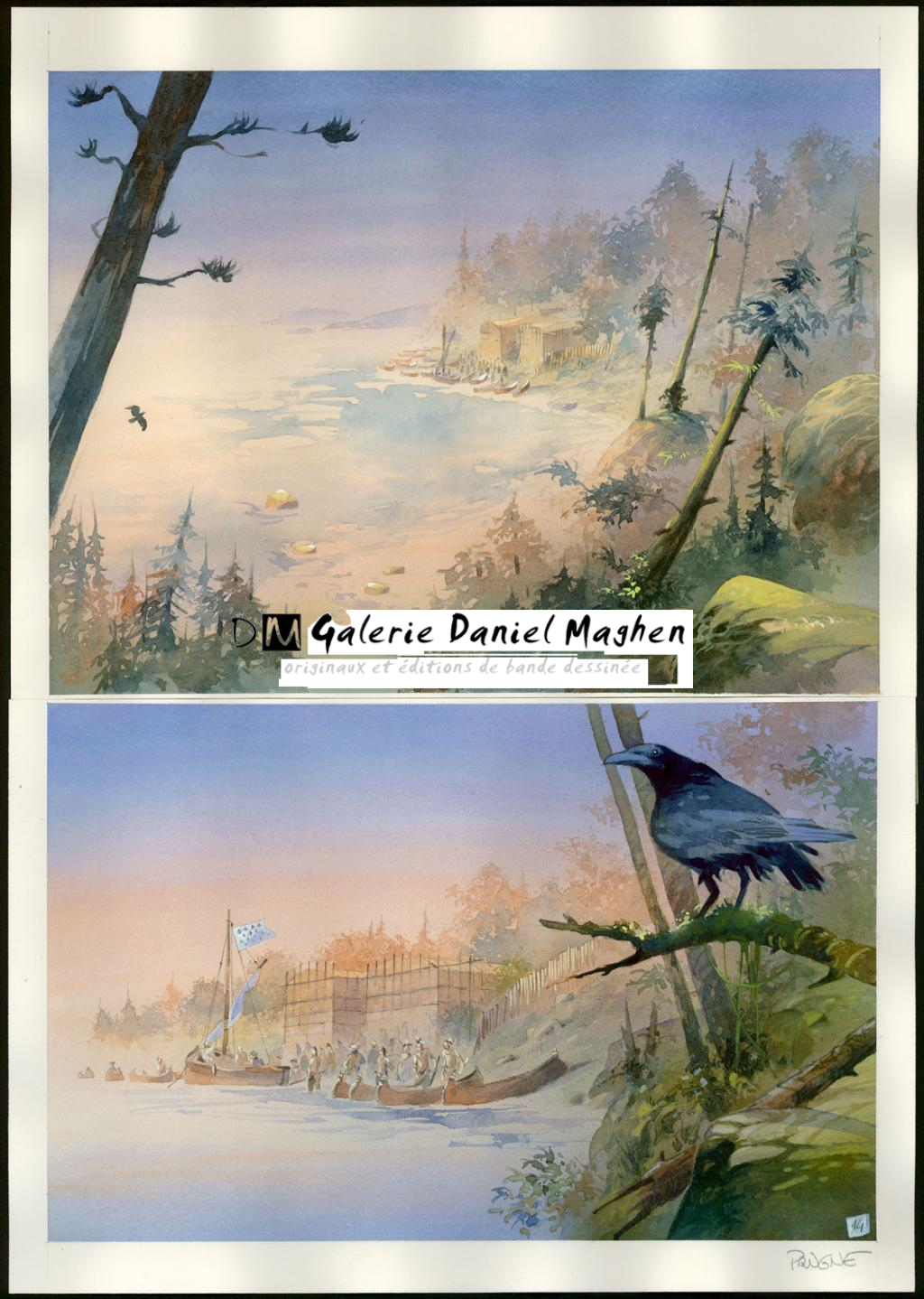 Planche originale n°14 - Patrick Prugne - Aquarelle et gouache sur papier - 5409