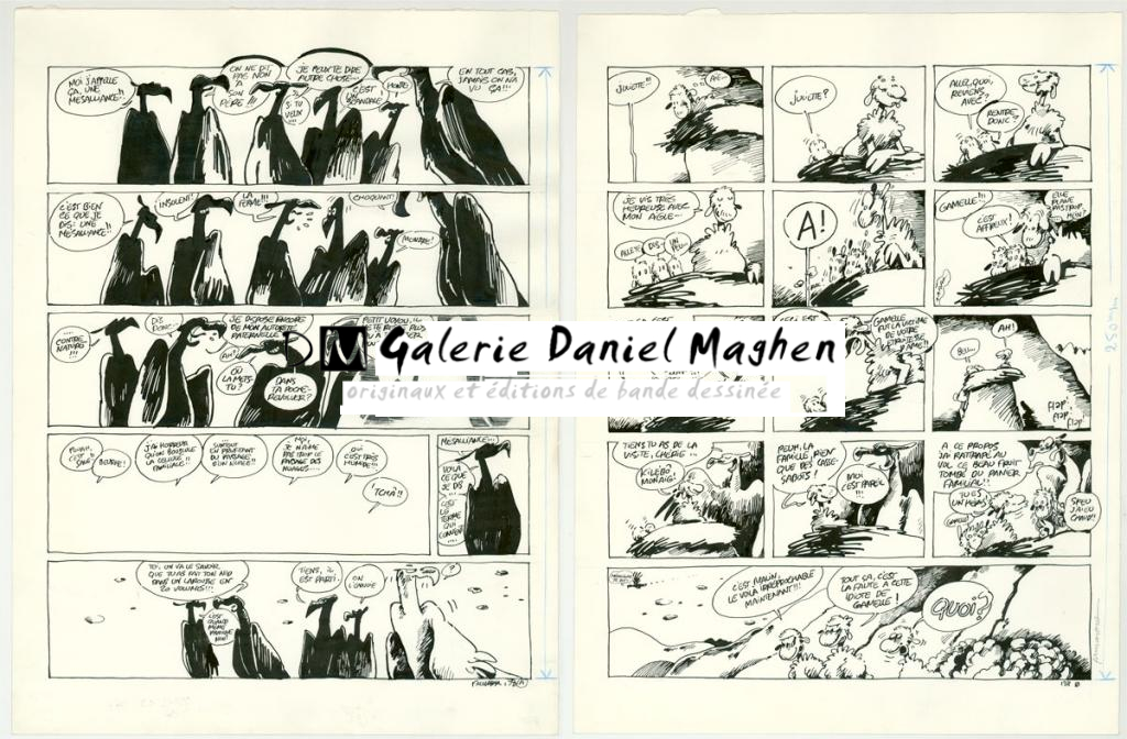 histoire complète en 2 planches originales - F'murr - Encre de Chine sur papier - 3484