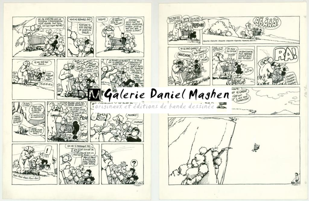 histoire complète en 2 planches originales - F'murr - Encre de Chine sur papier - 5586