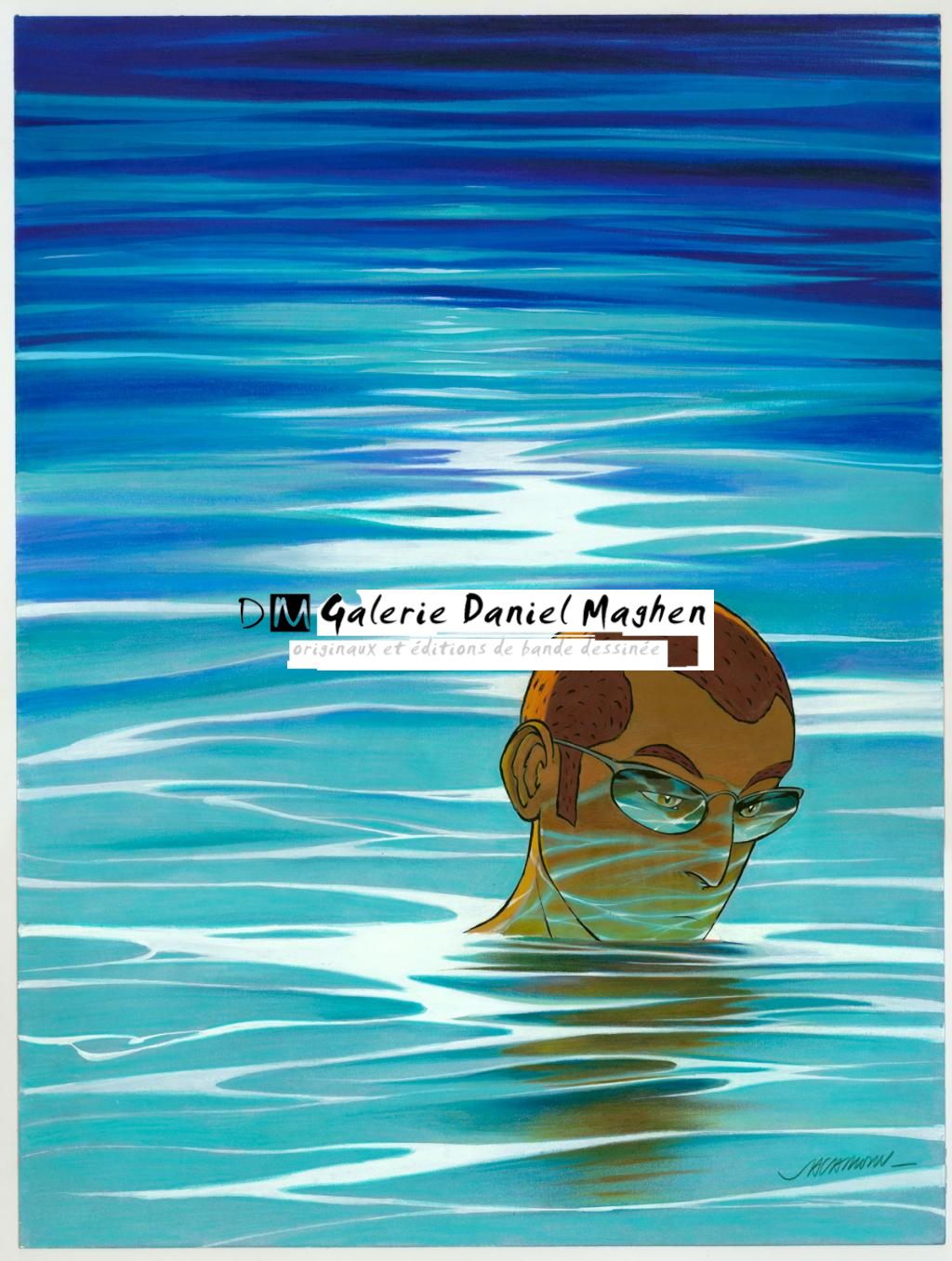 Illustration originale réalisée d'après la couverture du tome 12 - Luc Jacamon - Feutre permanent Pantone - 6244