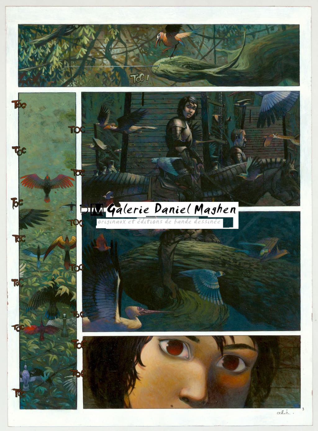 Planche originale - Jean-François Cellier - Acrylique sur papier - 3222