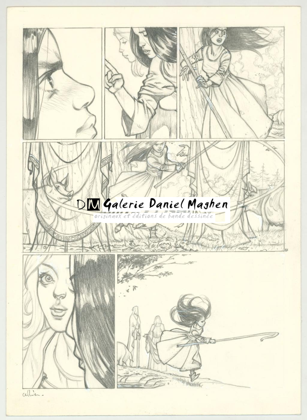 Planche originale et son calque de texte - Jean-François Cellier - Acrylique sur papier - 3226