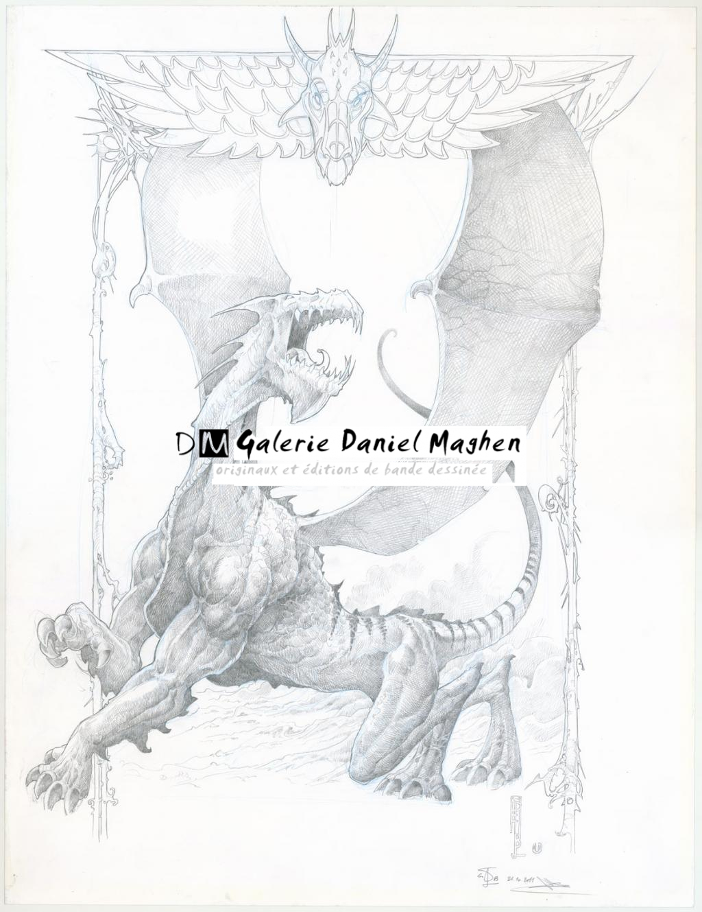 Illustration originale, Dragon du Soleil - Erwan Seure-Le Bihan - Crayon sur papier - 3248