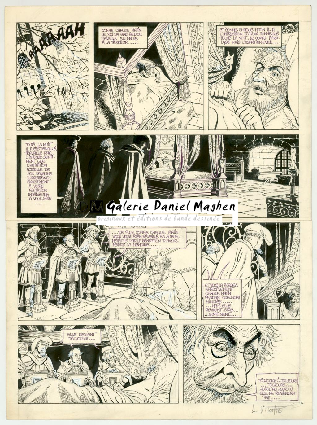 Planche originale (retouches au correcteur blanc, retouches et texte au feutre) - Laurent Vicomte - Encre de Chine sur papier - 3348