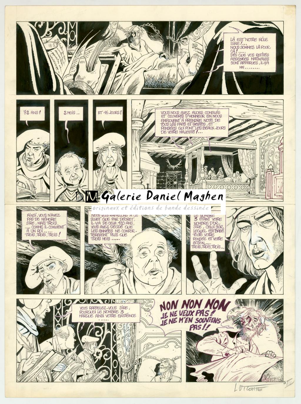 Planche originale (retouches au correcteur blanc, retouches et texte au feutre) - Laurent Vicomte - Encre de Chine sur papier - 3349