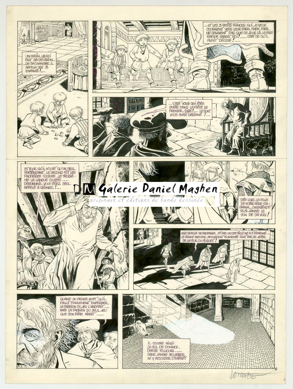 Planche originale (retouches au correcteur blanc, retouches et texte au feutre) - Laurent Vicomte - Encre de Chine sur papier - 3350