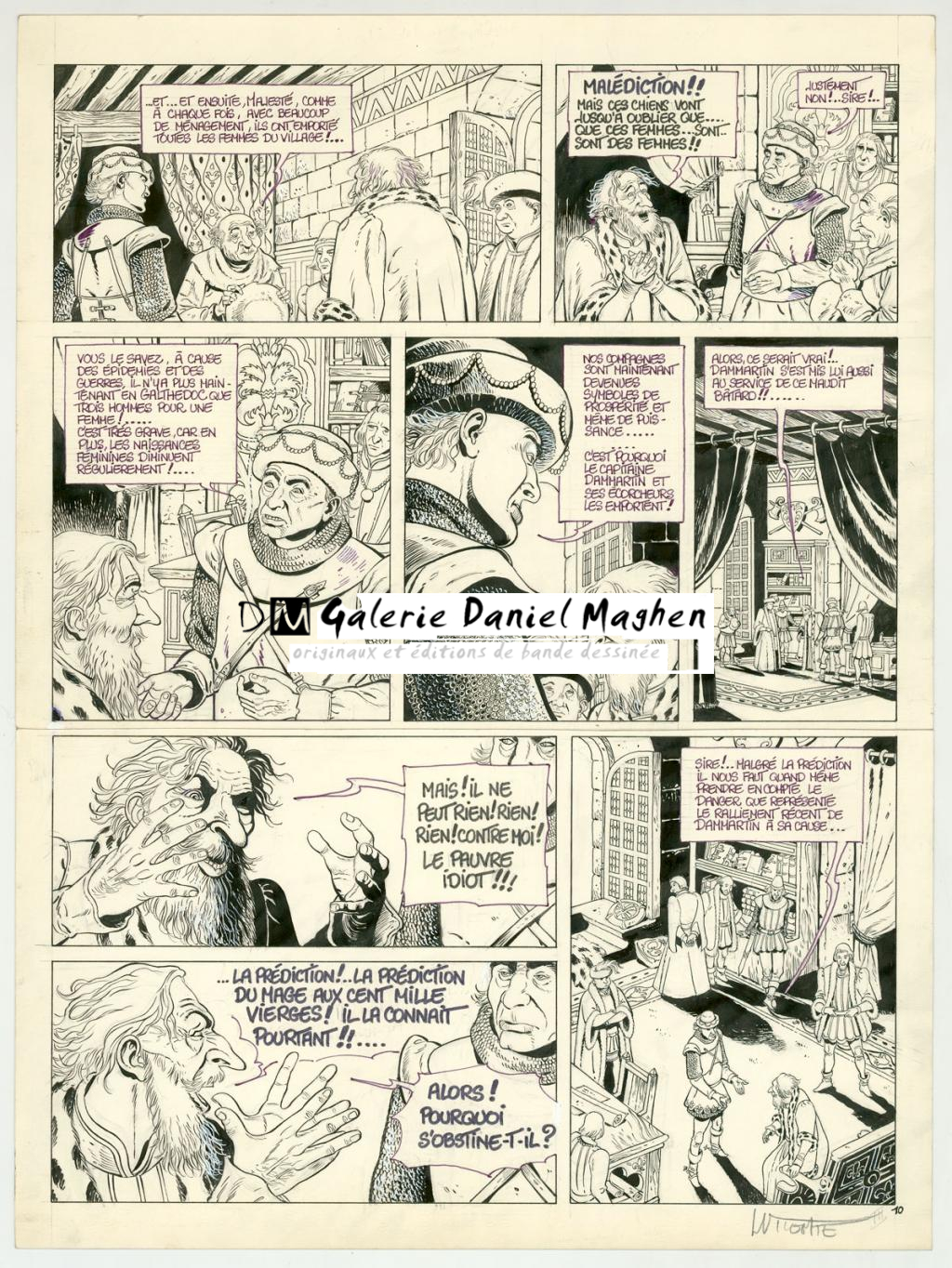 Planche originale (retouches au correcteur blanc, retouches et texte au feutre) - Laurent Vicomte - Encre de Chine sur papier - 3351