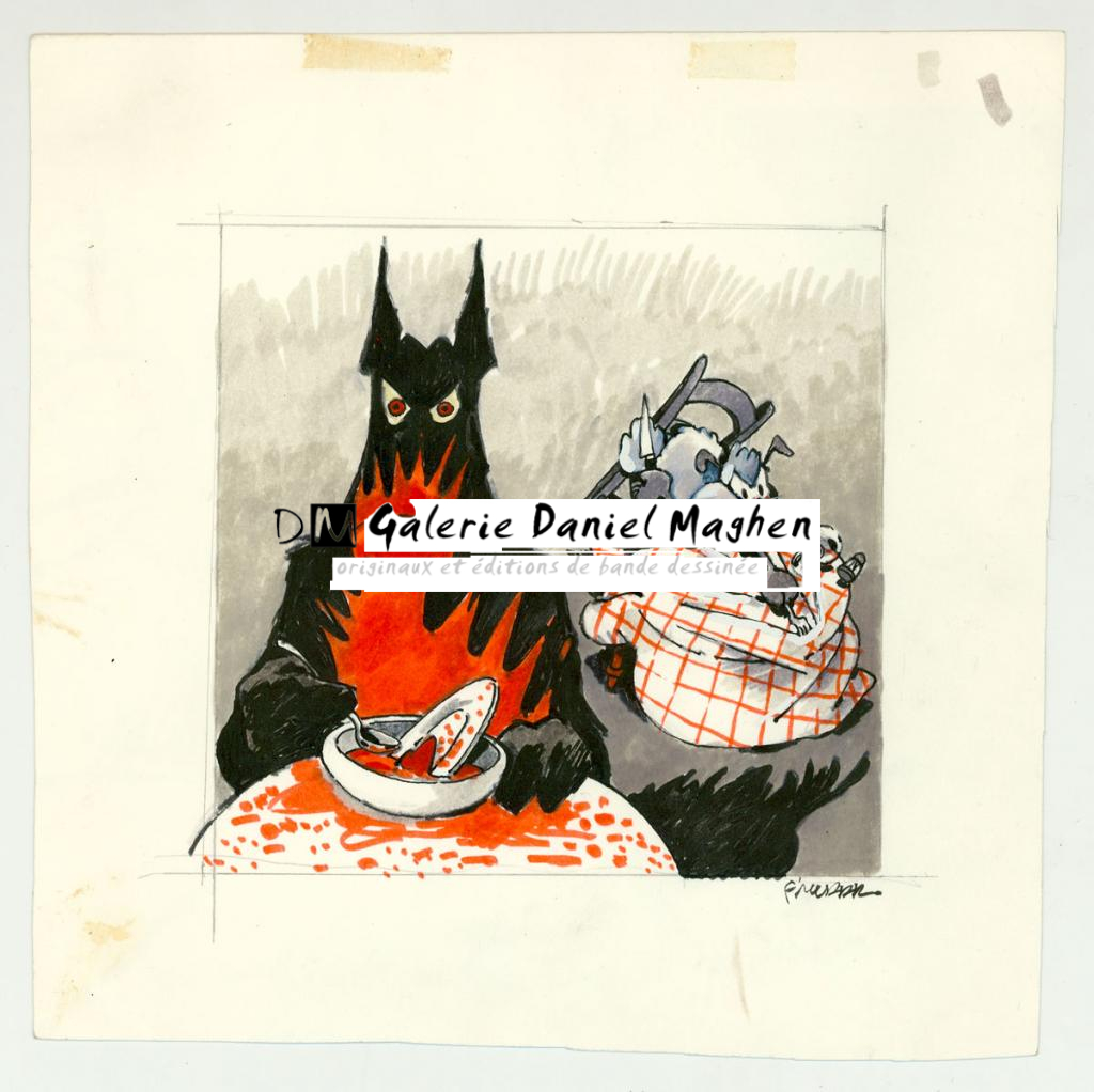 Ilustration originale couleur inédite - F'murr - Encre de couleur et encre de Chine sur papier - 3487