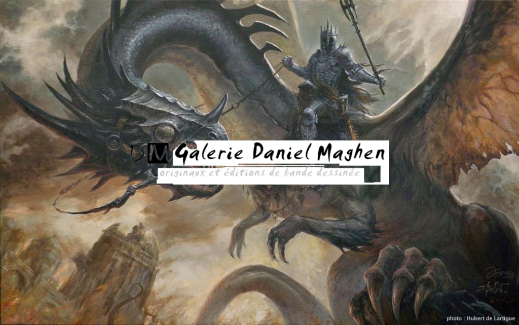 peinture réalisée par les 3 artistes, Julien Delval, Didier Graffet et Yoz à l'occasion de Geekopolis 2015 - Nazgul - Graffet Delval Yoz - Acrylique sur toile - 3299