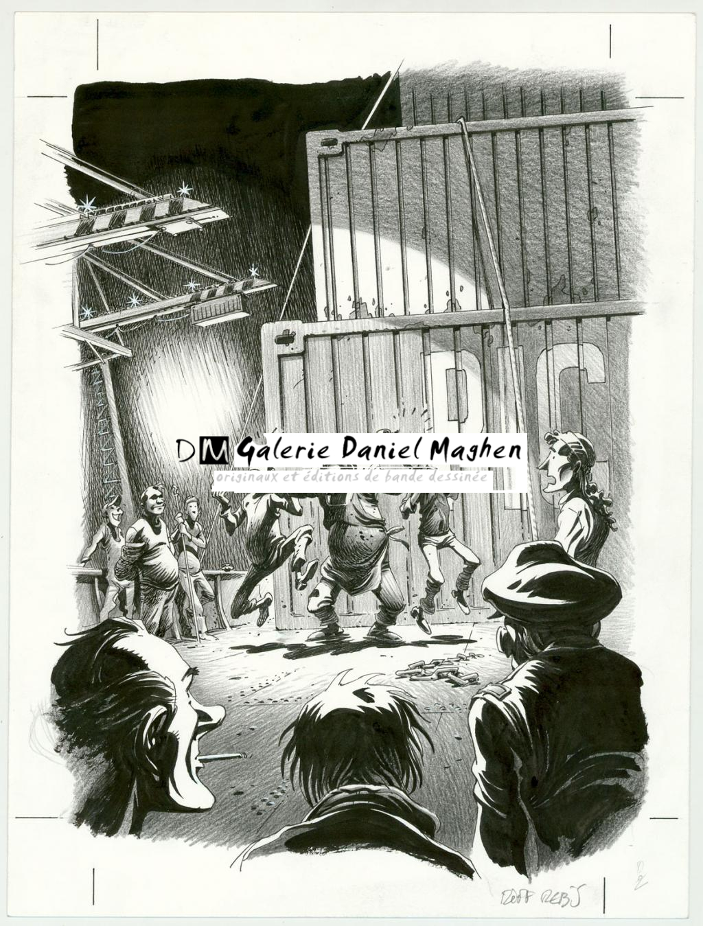 Illustration originale - Riff Reb's - Encre de Chine, pastel, acrylique sur papier - 6285