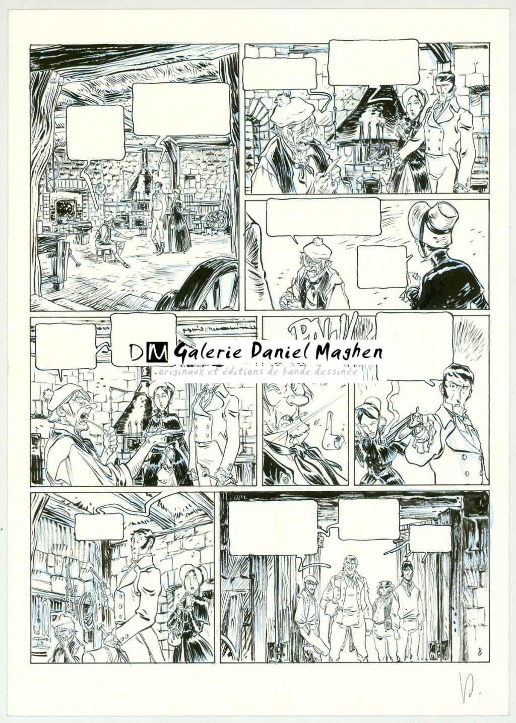 Planche originale - Virginie Augustin - Encre de Chine et rehauts de gouache blanche sur p - 3297