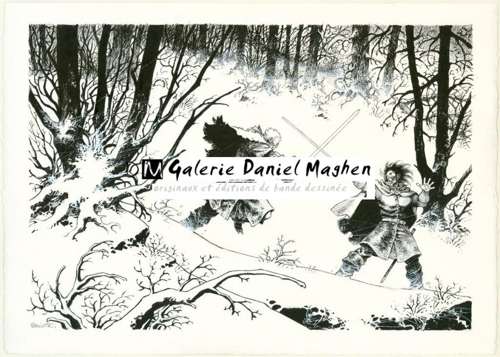 Illustration originale, page de garde du tirage de tête (publié en couleur dans le tirage de luxe) - Joël Parnotte - Encre de Chine sur papier - 5124