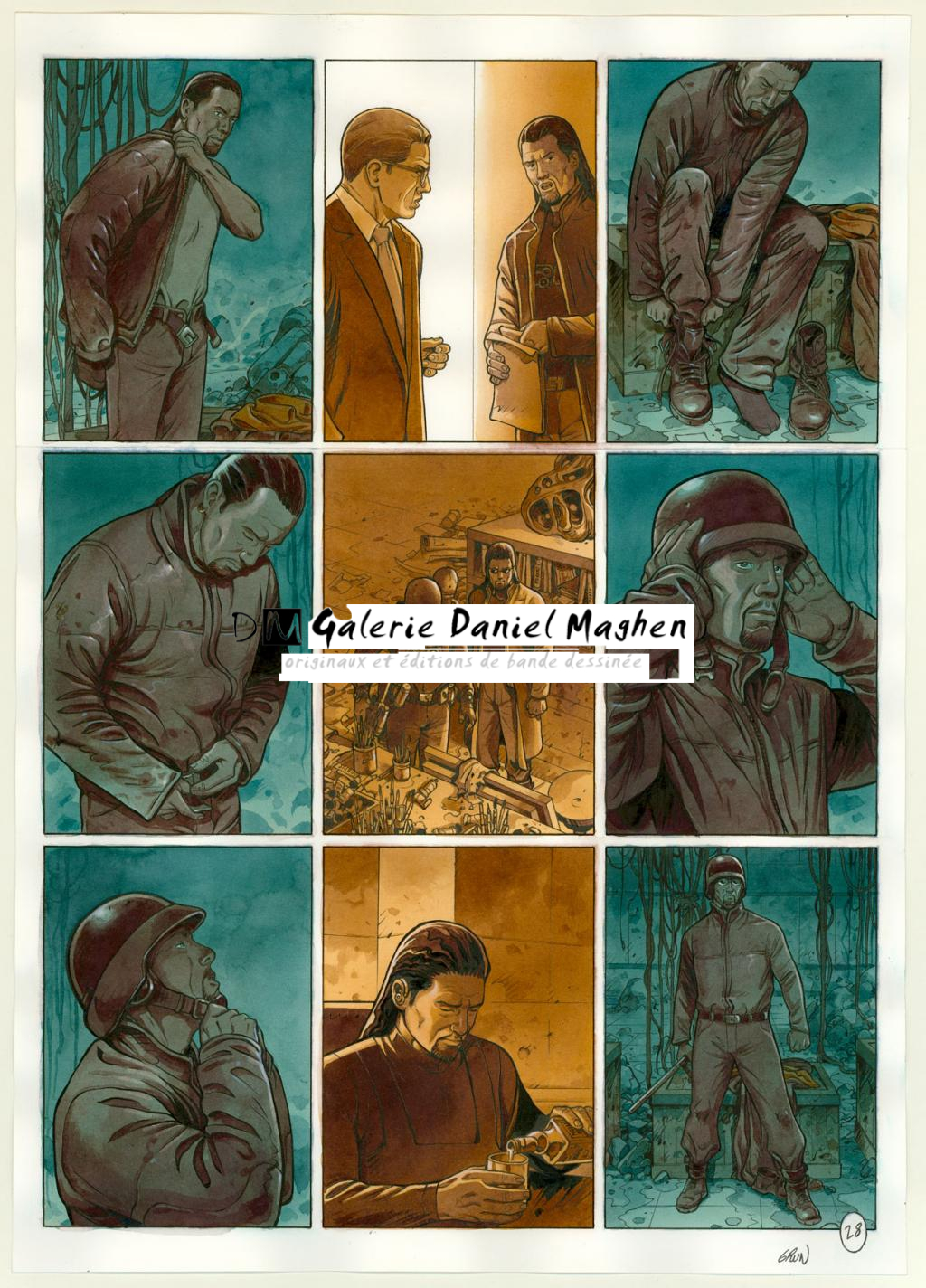 Planche originale n°28 - Grun - Technique mixte - 3318