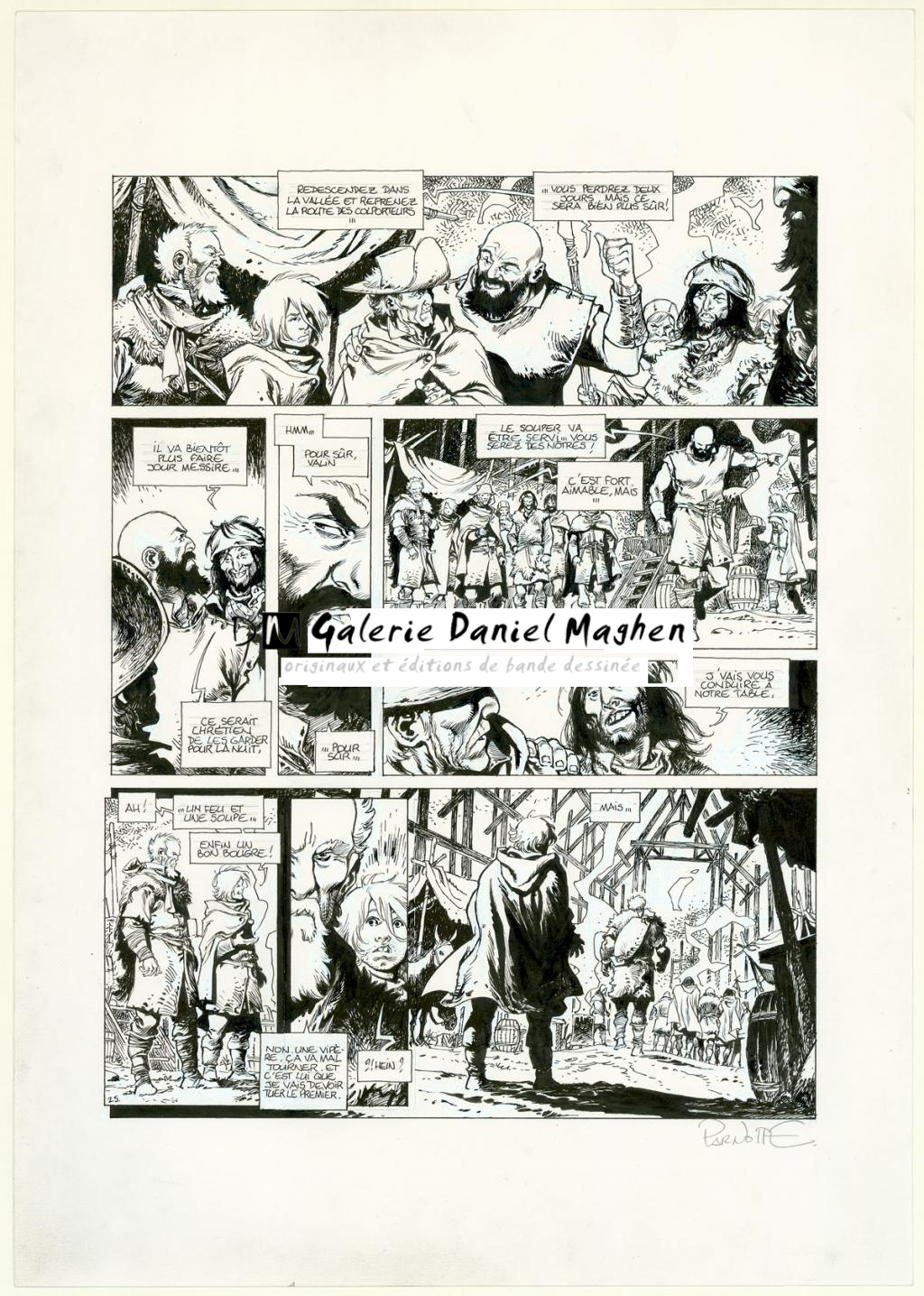 Planche originale n°25, rustine dans la dernière case - Joël Parnotte - Encre de Chine sur papier - 3844