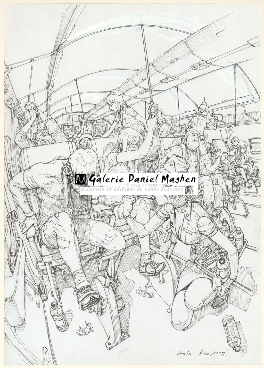 illustration originale réalisée pour illustrer un roman de Bernard Werber "Paradis sur mesure - Kim Jung Gi - Encre de Chine sur papier - 4752