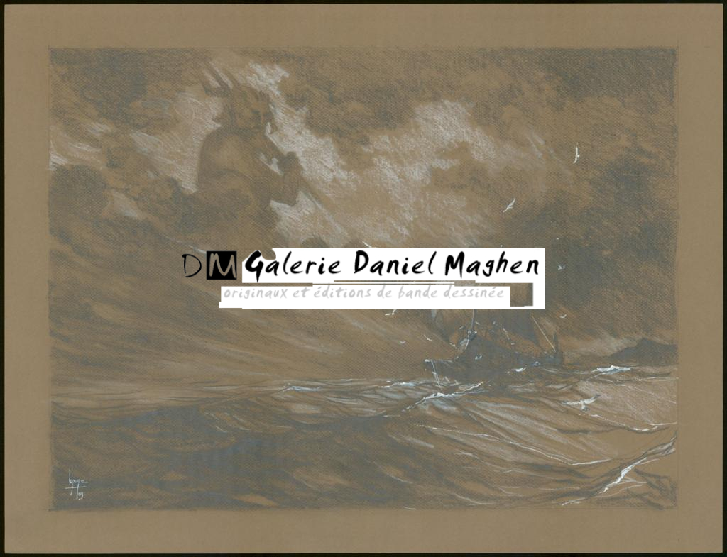 Crayonné préparatoire à l'illustration (p. 202-203) - Emmanuel Lepage - Aquarelle sur papier - 3423