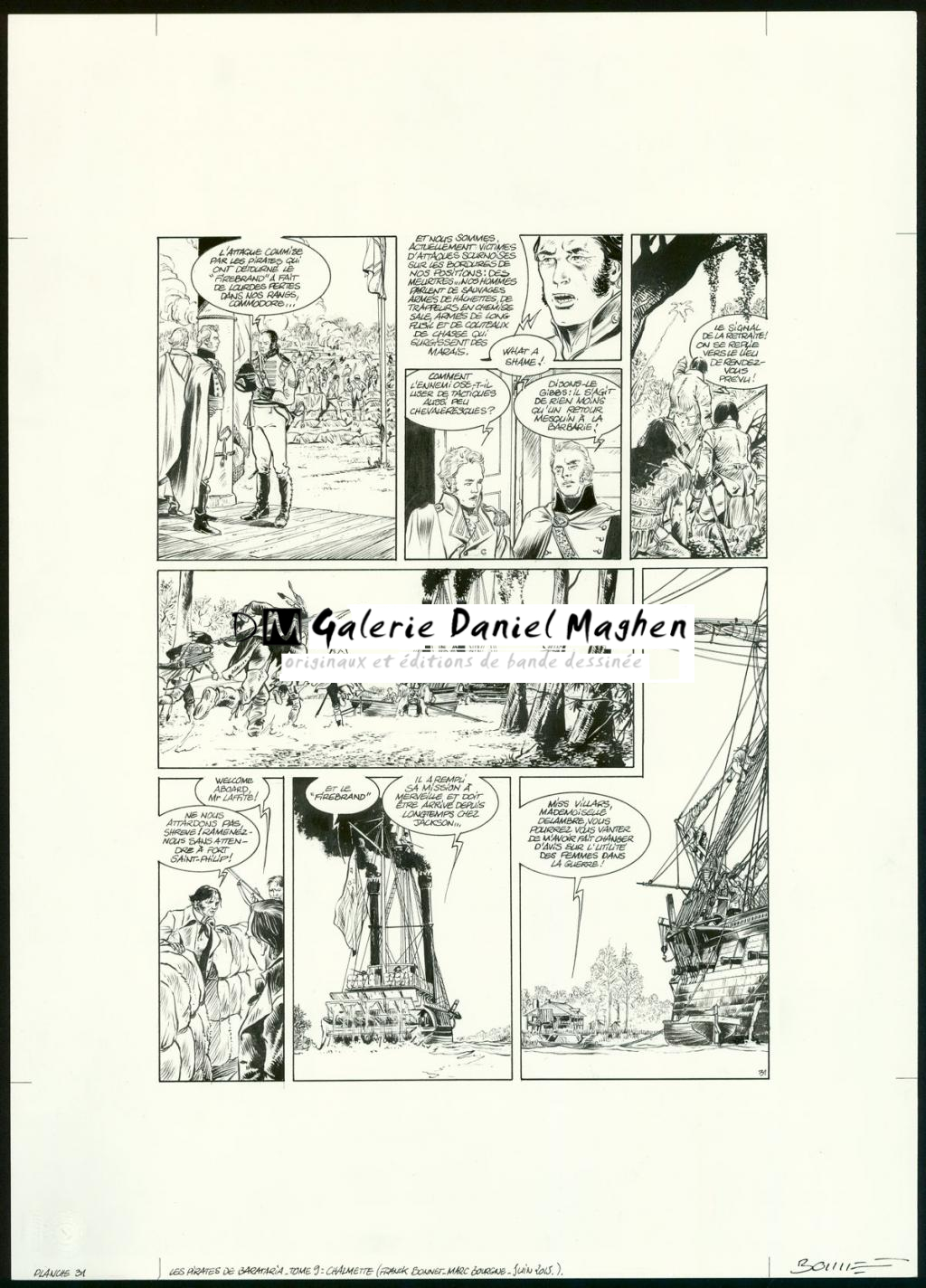 Planche originale - Franck Bonnet - Encre de Chine sur papier - 3355