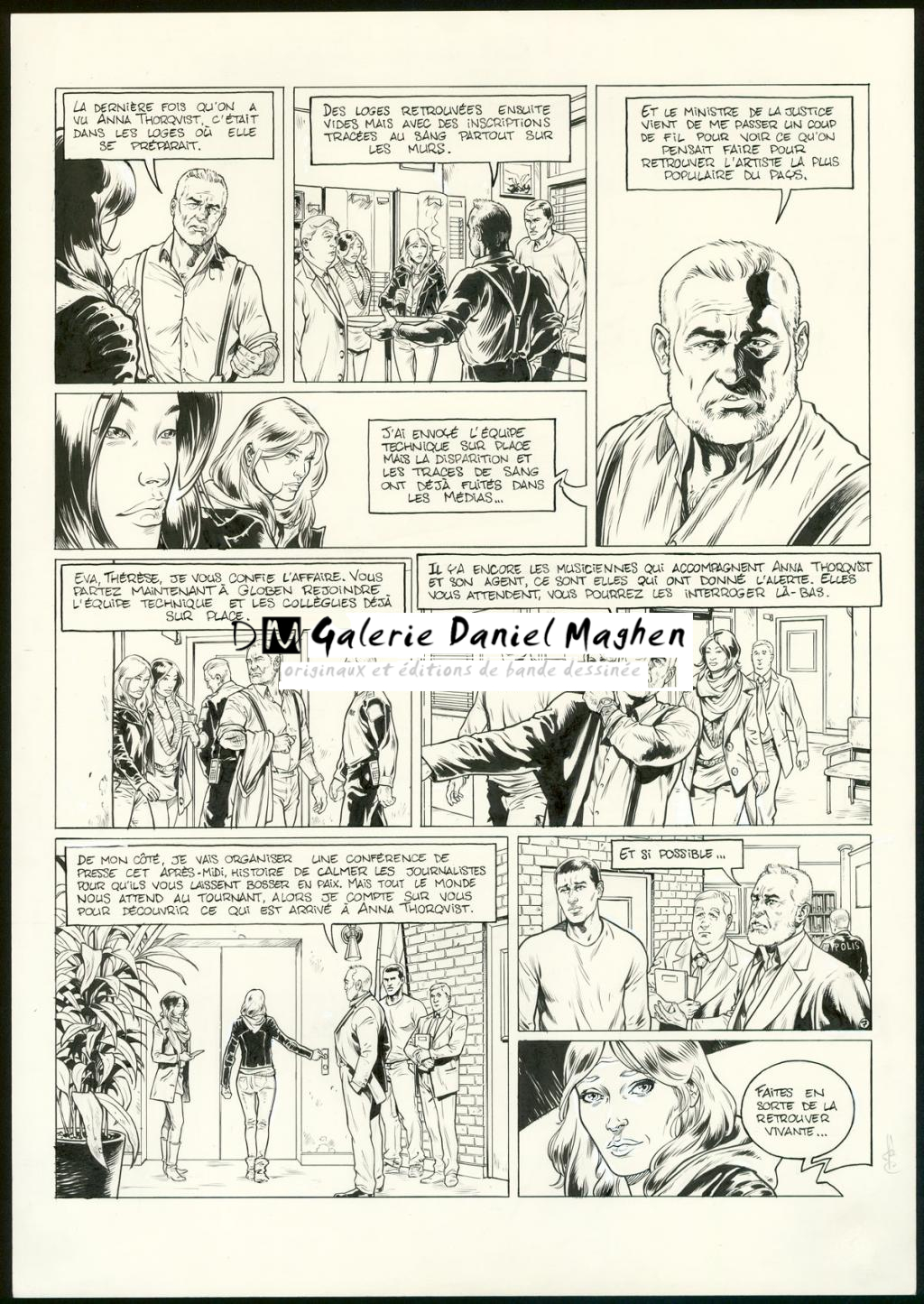 planche originale n°7 - Jean Charles Poupard - Encre de Chine et gouache blanche - 3347