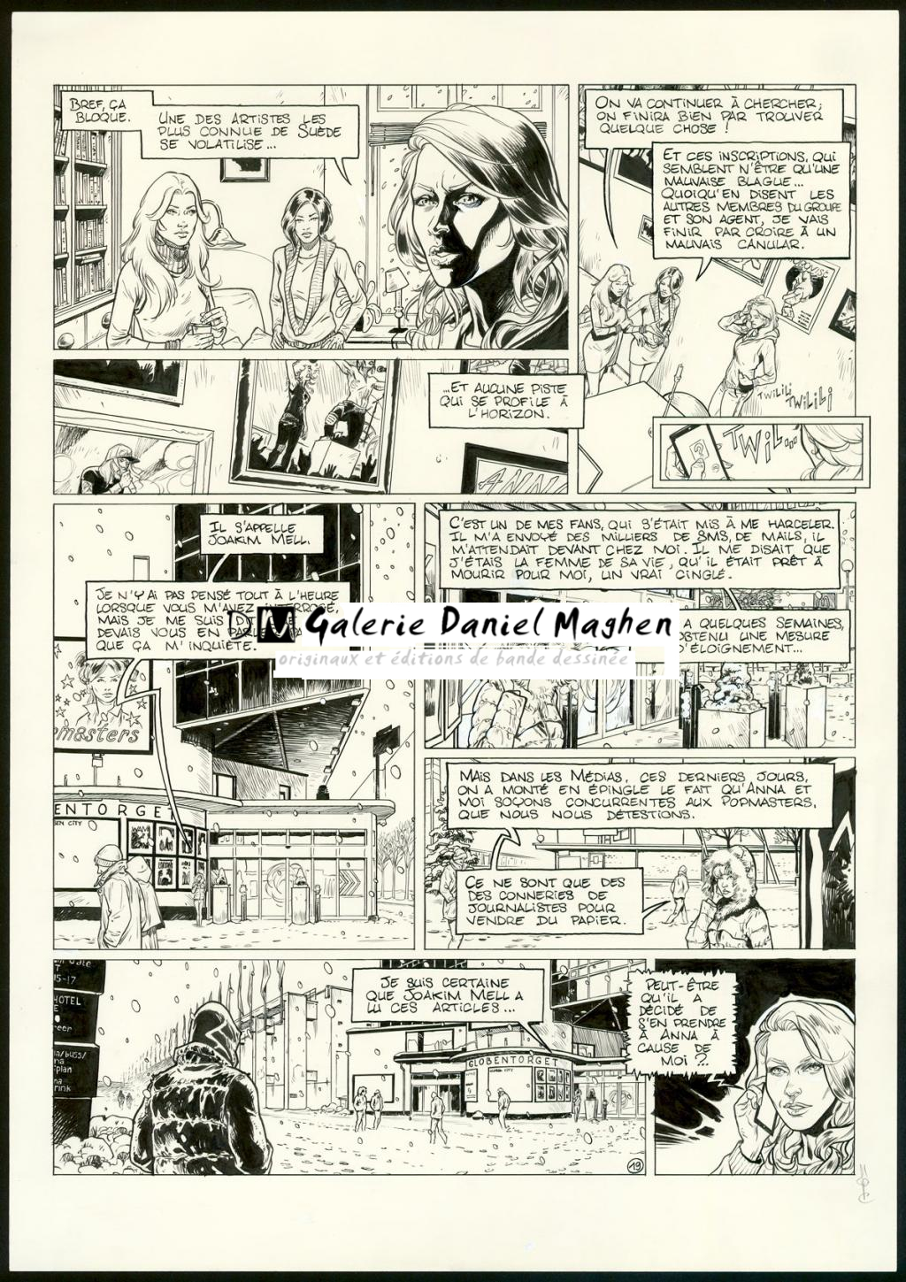 planche originale n°19 - Jean Charles Poupard - Encre de Chine et gouache blanche - 3342