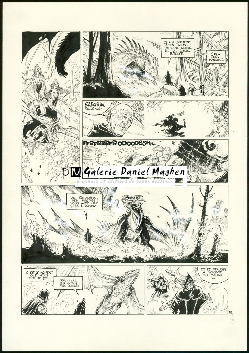 planche originale n°38 - Jean Charles Poupard - Encre de Chine - 3333