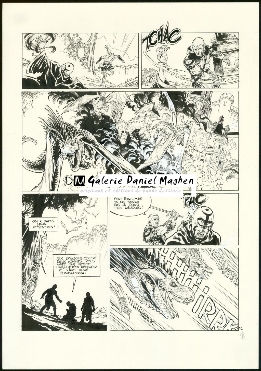 planche originale n°43 - Jean Charles Poupard - Encre de Chine - 3332