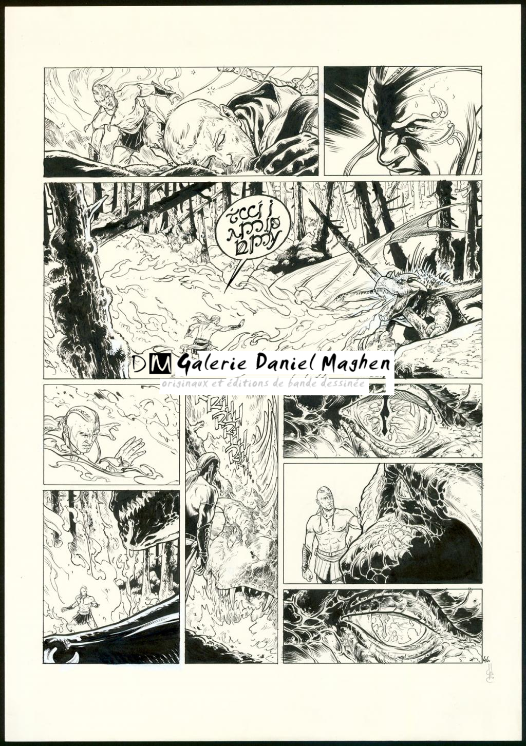 planche originale n°46 - Jean Charles Poupard - Encre de Chine - 3364