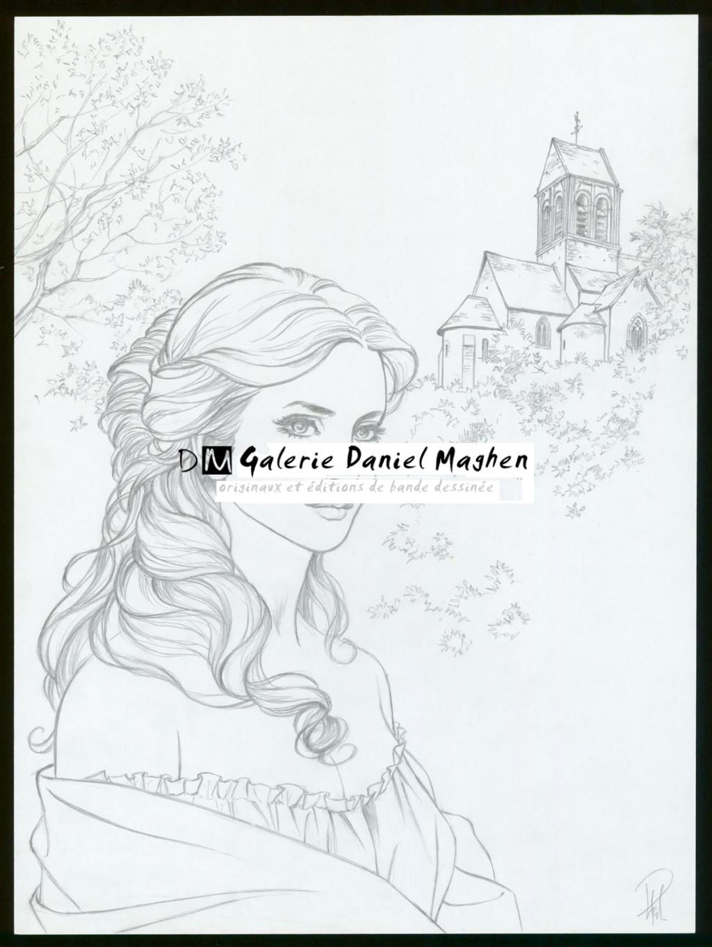 Illustration originale - Léonie d'Aunet - Laurent Paturaud - Crayon sur papier - 3385