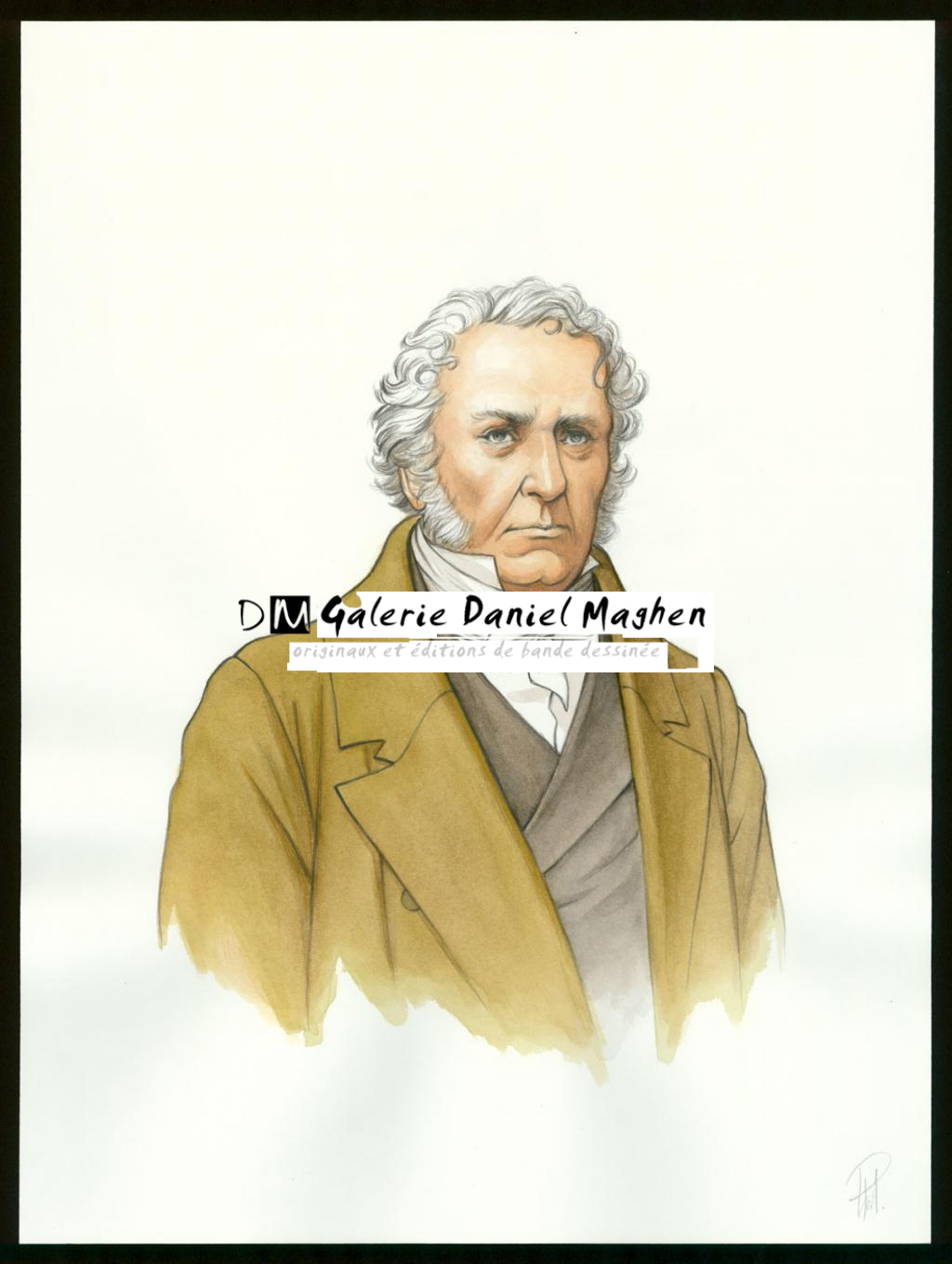 Illustration originale 16 - Vidocq - Laurent Paturaud - Aquarelle et crayon de couleur sur papier - 3376