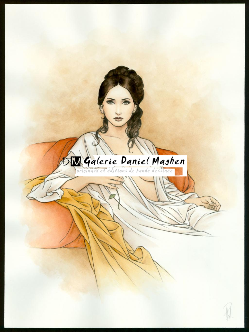 Illustration originale 18 - Juliette Drouet - Laurent Paturaud - Aquarelle et crayon de couleur sur papier - 3408