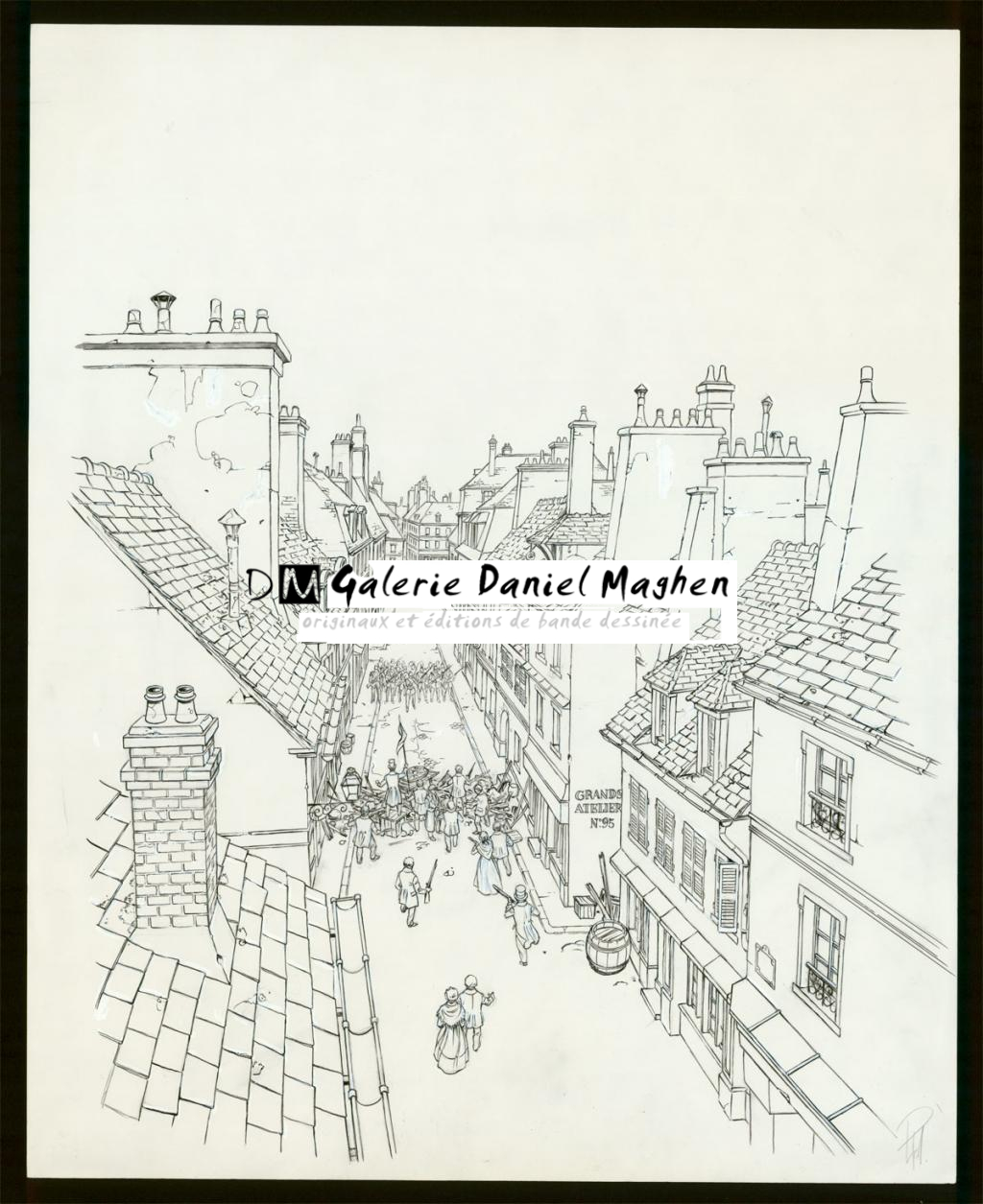 Illustration originale 40 - Scène de vie - Laurent Paturaud - Encre de Chine sur papier - 3372