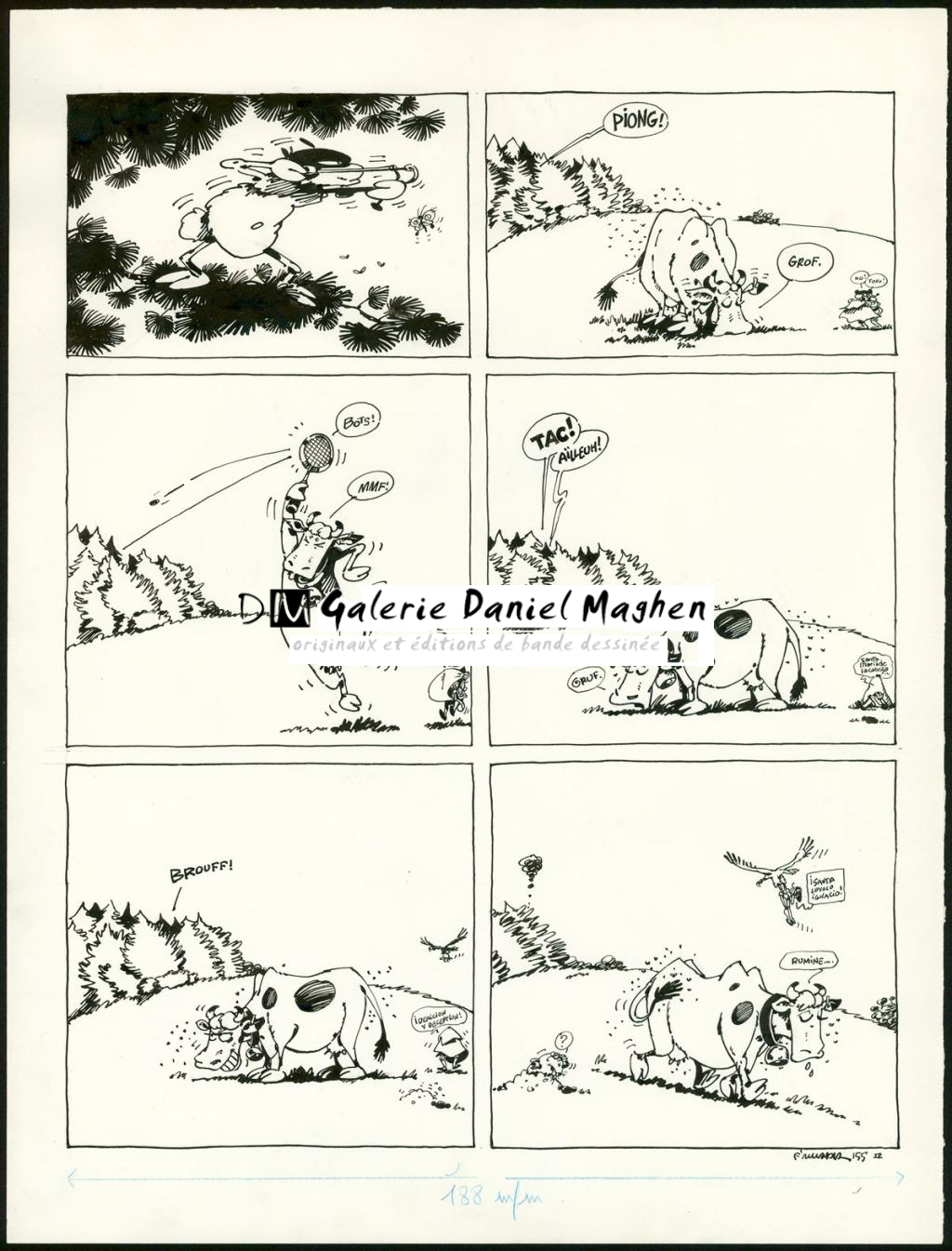 Planche originale 2 du gag 155 - F'murr - Encre de Chine sur papier - 3404