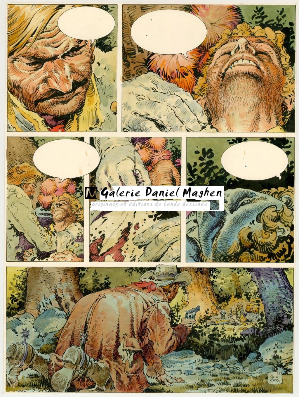 Planche originale n°21 - Antonio Hernandez Palacios - Encre de couleur et encre de Chine sur papier - 3417