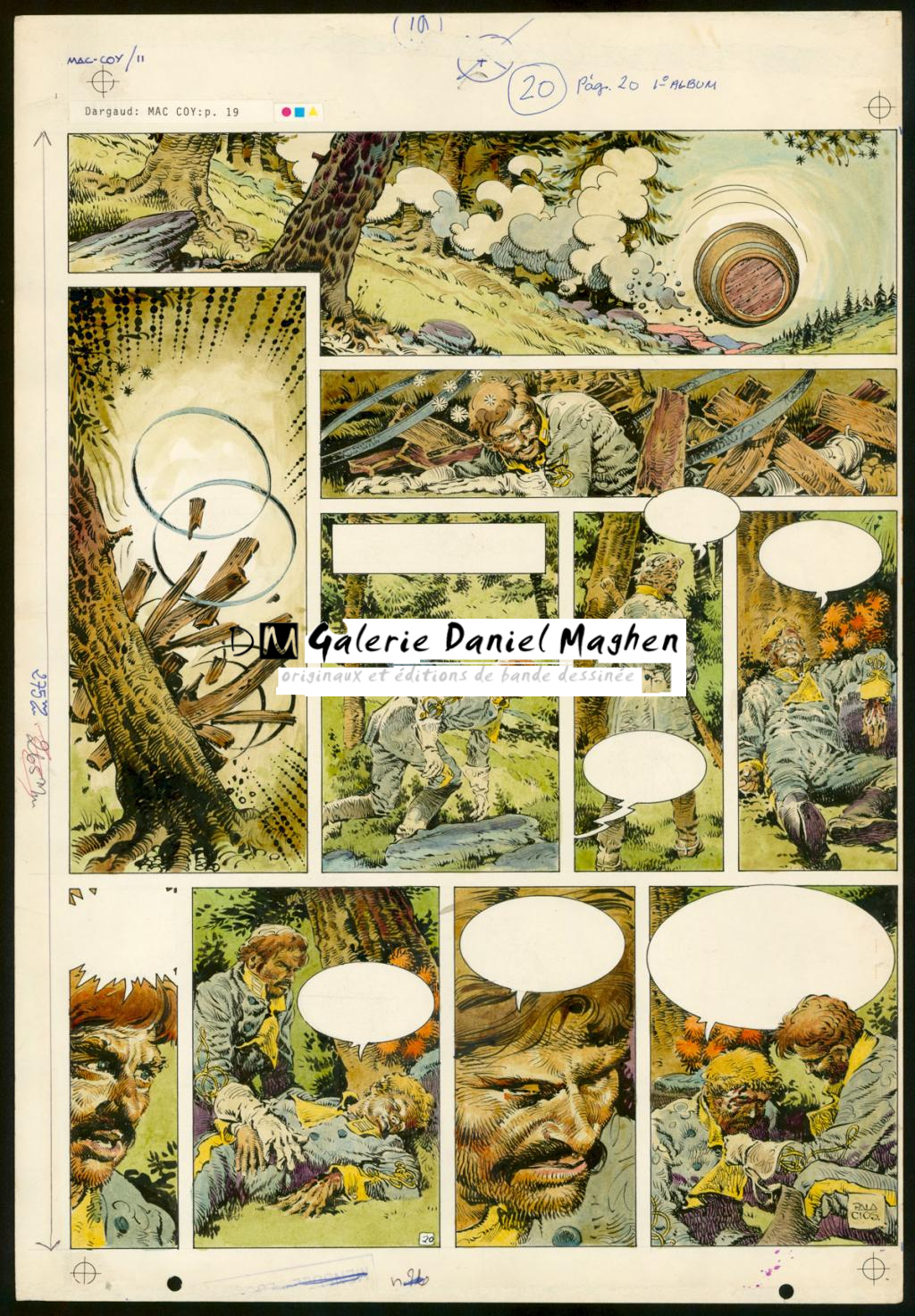 Planche originale n°20 - Antonio Hernandez Palacios - Encre de couleur et encre de Chine sur papier - 3416