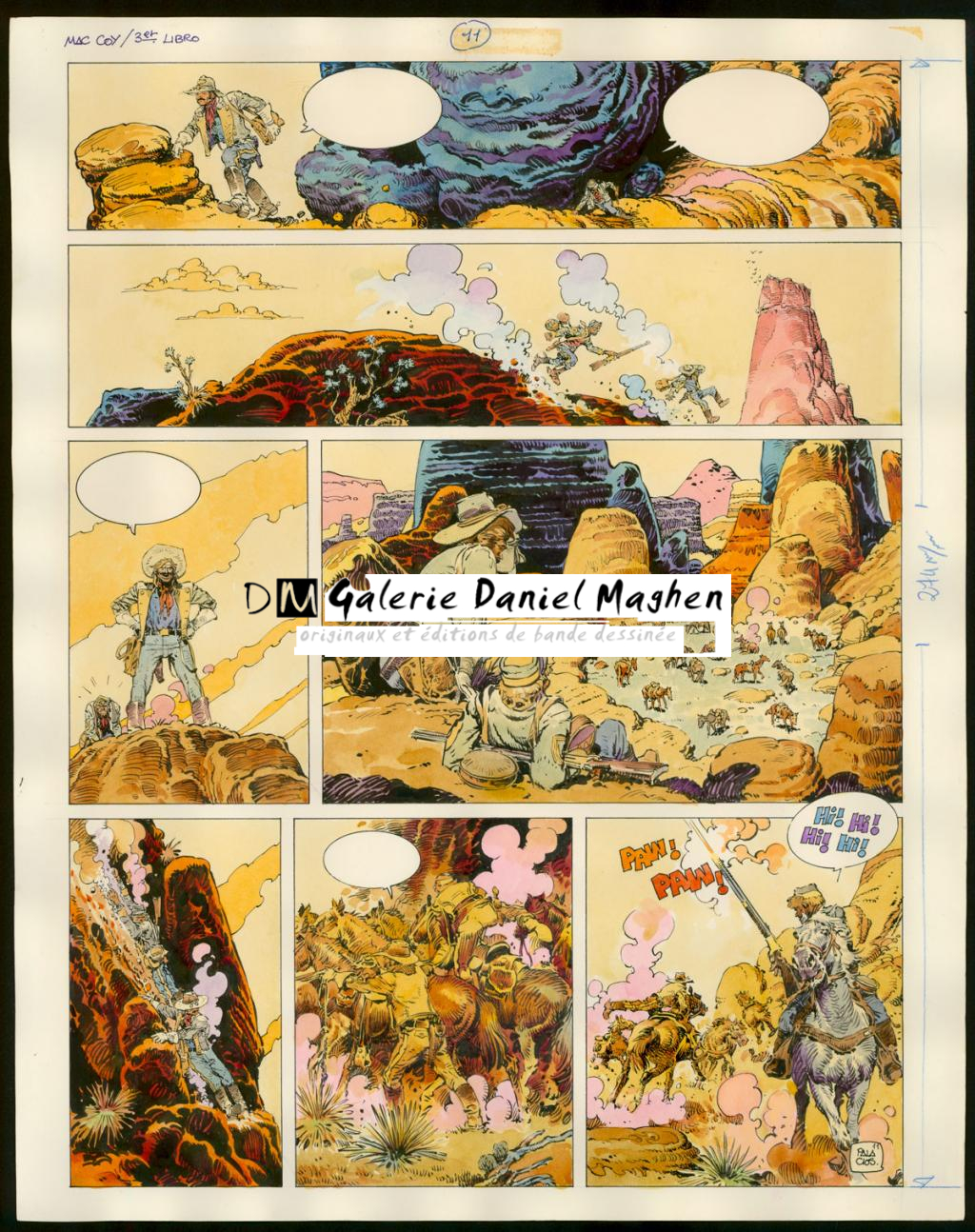 Planche originale n°11 - Antonio Hernandez Palacios - Encre de couleur et encre de Chine sur papier - 6132