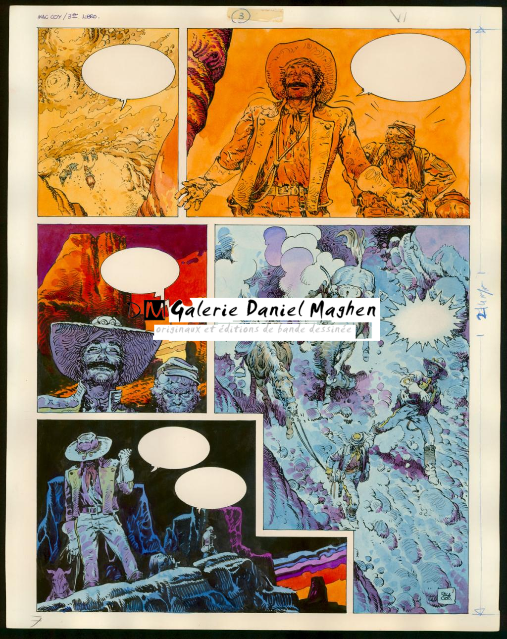 Planche originale n°3 - Antonio Hernandez Palacios - Encre de couleur et encre de Chine sur papier - 6131