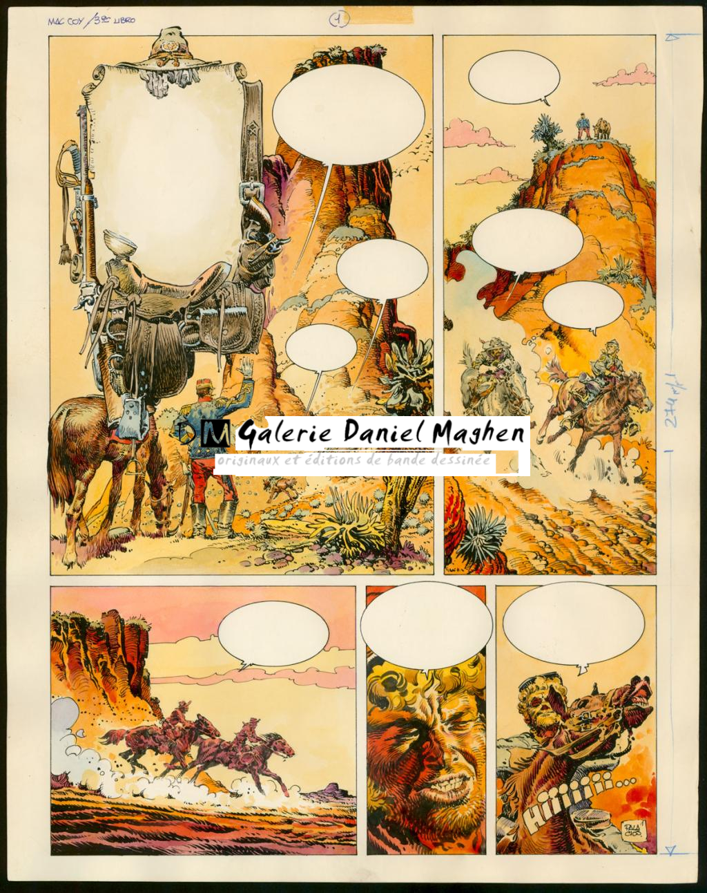 Planche originale n°1 - Antonio Hernandez Palacios - Encre de couleur et encre de Chine sur papier - 6130