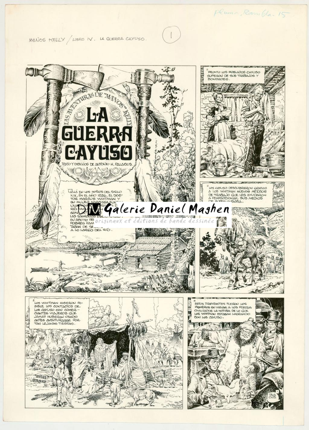 Planche originale n°1 - Antonio Hernandez Palacios - Encre de Chine sur papier - 4496