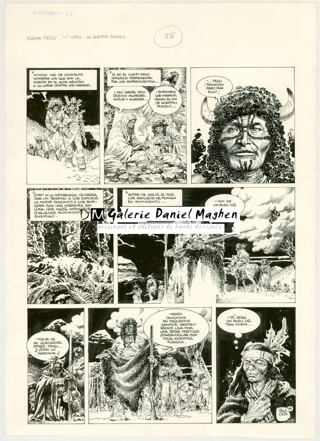 Planche originale n°38 - Antonio Hernandez Palacios - Encre de Chine sur papier - 4494