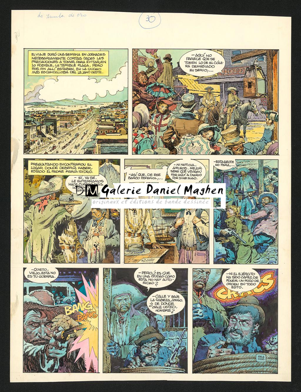 Planche originale n°30 - Antonio Hernandez Palacios - Encre de couleur et encre de Chine sur papier - 5619