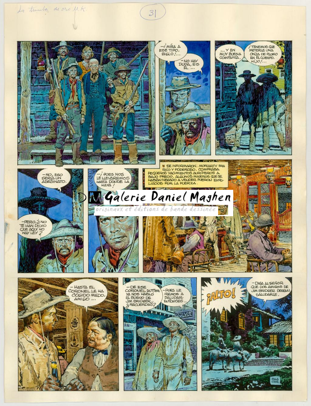 Planche originale n°31 - Antonio Hernandez Palacios - Encre de couleur et encre de Chine sur papier - 4493