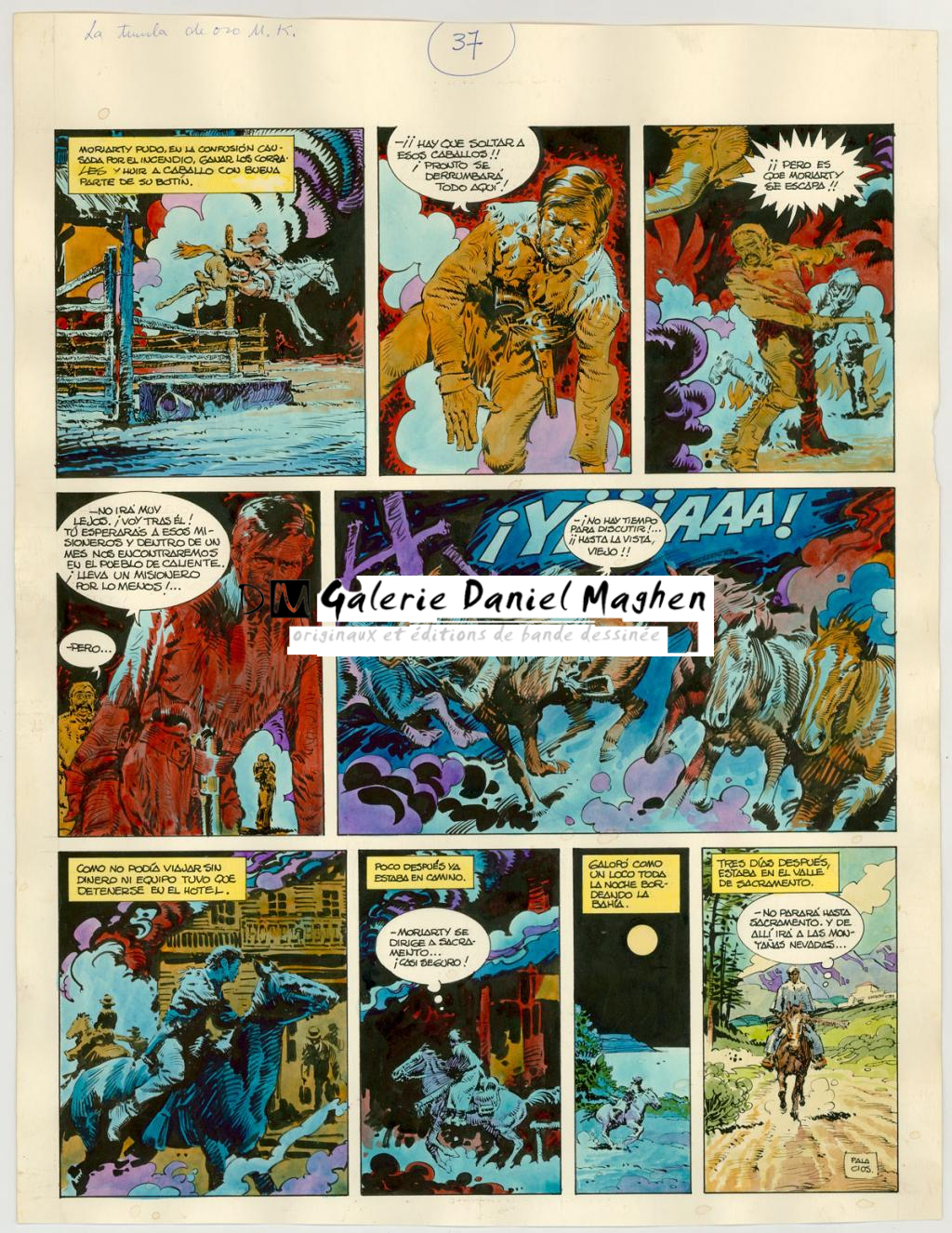 Planche originale n°37 - Antonio Hernandez Palacios - Encre de couleur et encre de Chine sur papier - 4491