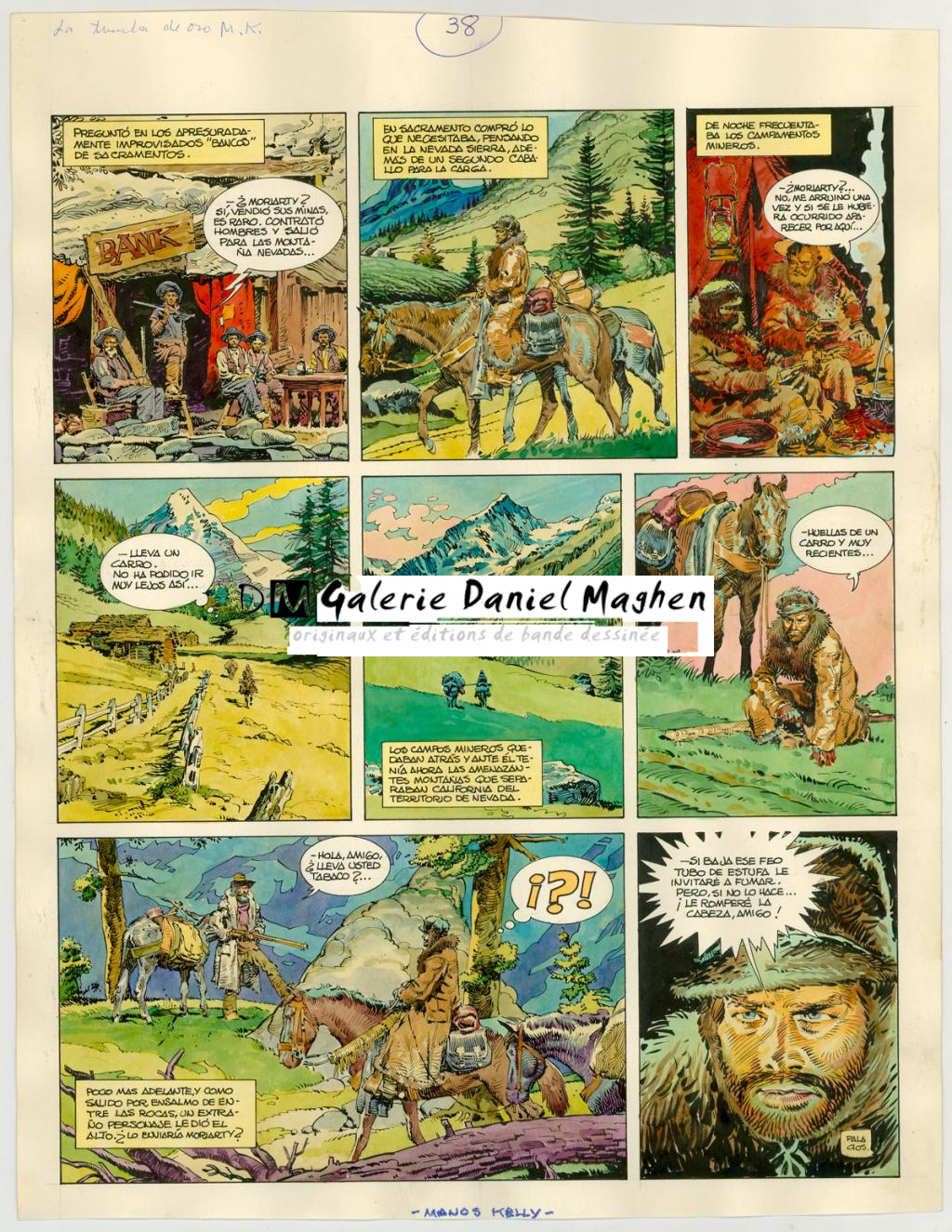 Planche originale n°38 - Antonio Hernandez Palacios - Encre de couleur et encre de Chine sur papier - 4490