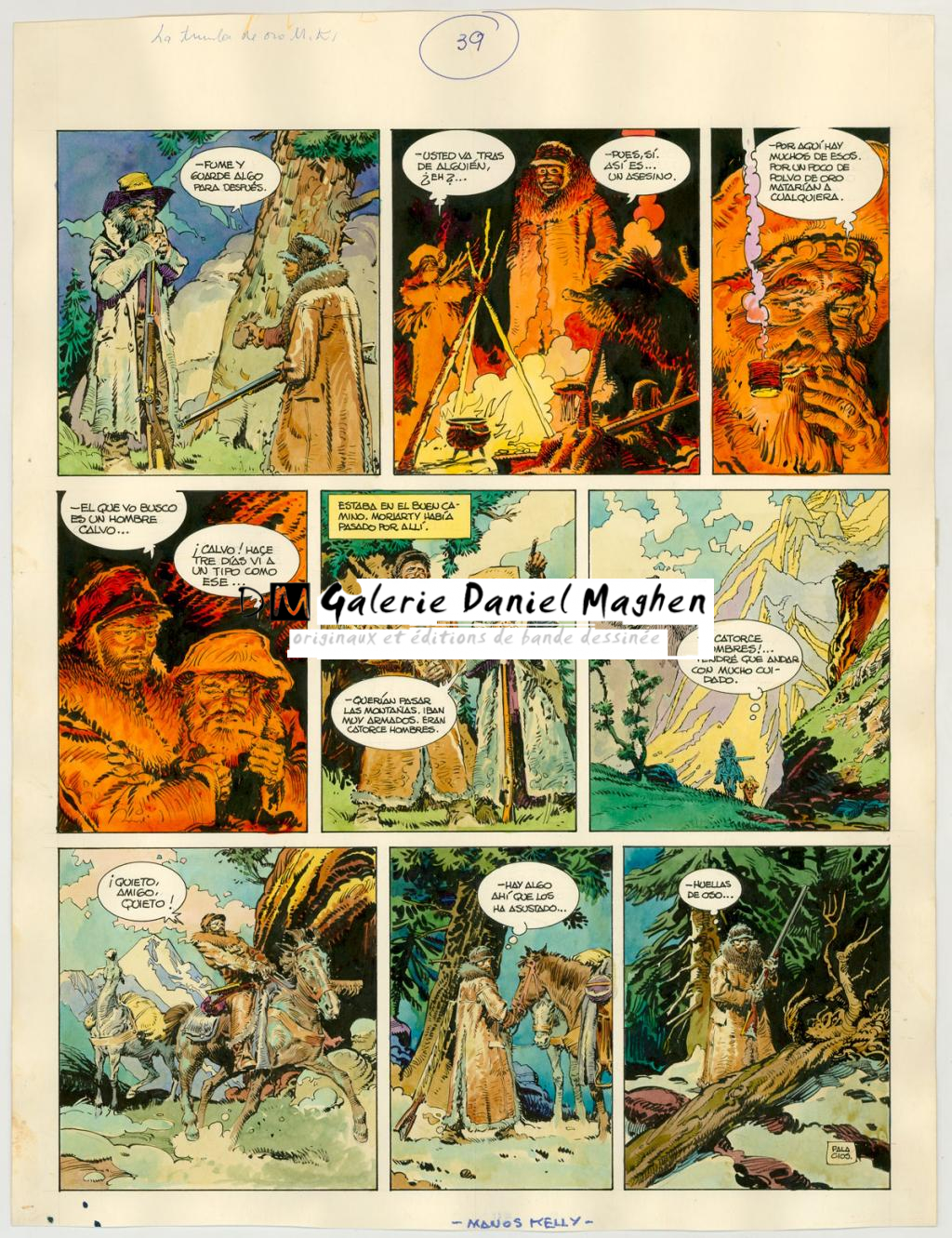 Planche originale n°39 - Antonio Hernandez Palacios - Encre de couleur et encre de Chine sur papier - 4489