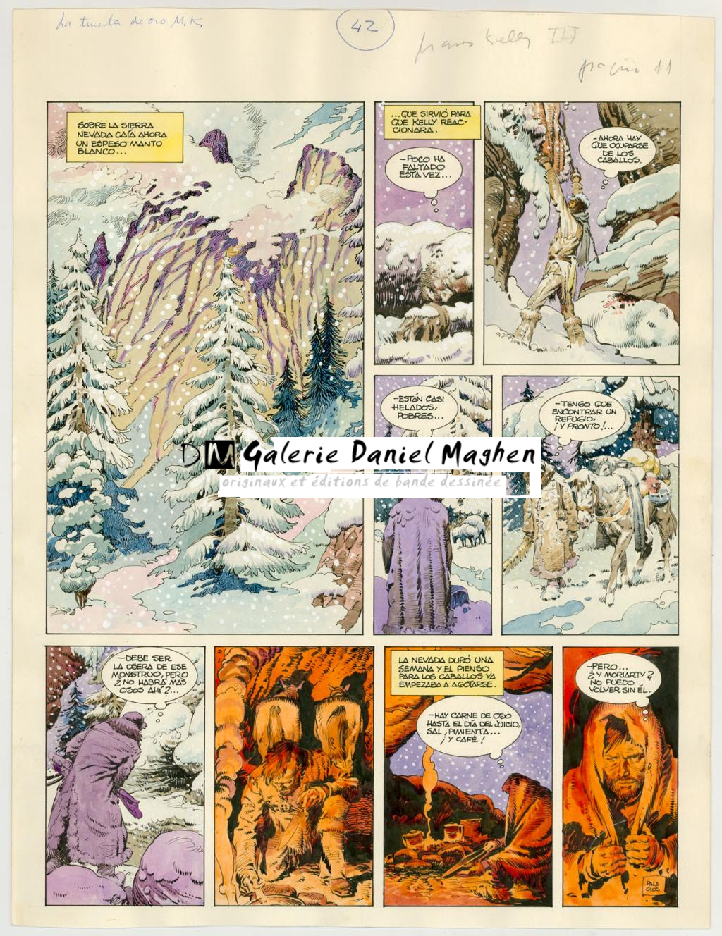 Planche originale n°42 - Antonio Hernandez Palacios - Encre de couleur et encre de Chine sur papier - 4488