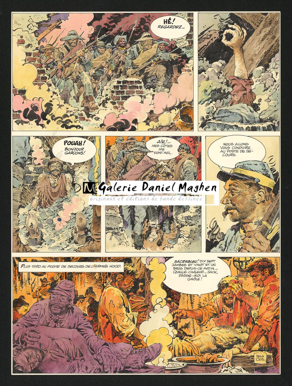 Planche originale n°39 - Antonio Hernandez Palacios - Encre de couleur et encre de Chine sur papier - 4486