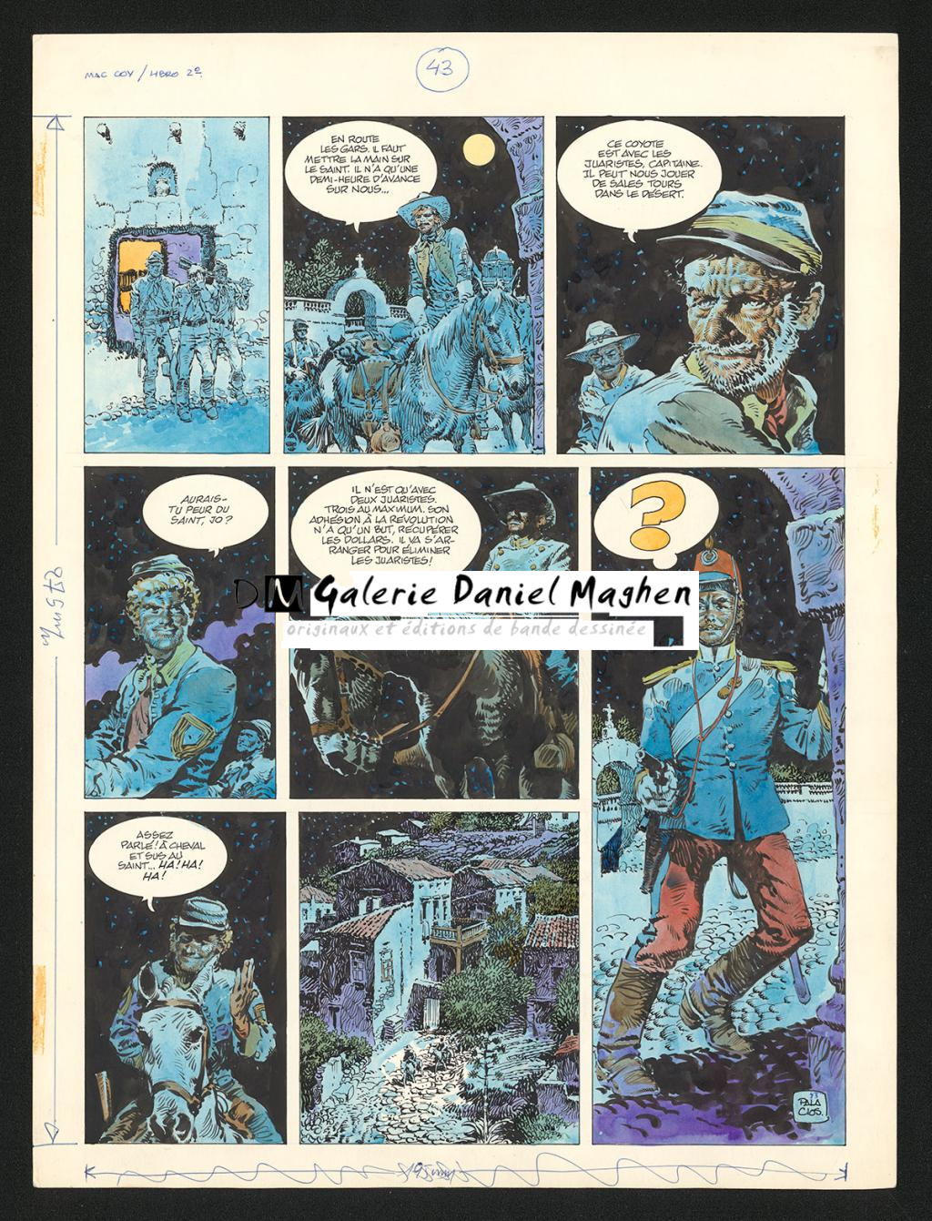 Planche originale n°43 - Antonio Hernandez Palacios - Encre de couleur et encre de Chine sur papier - 5617